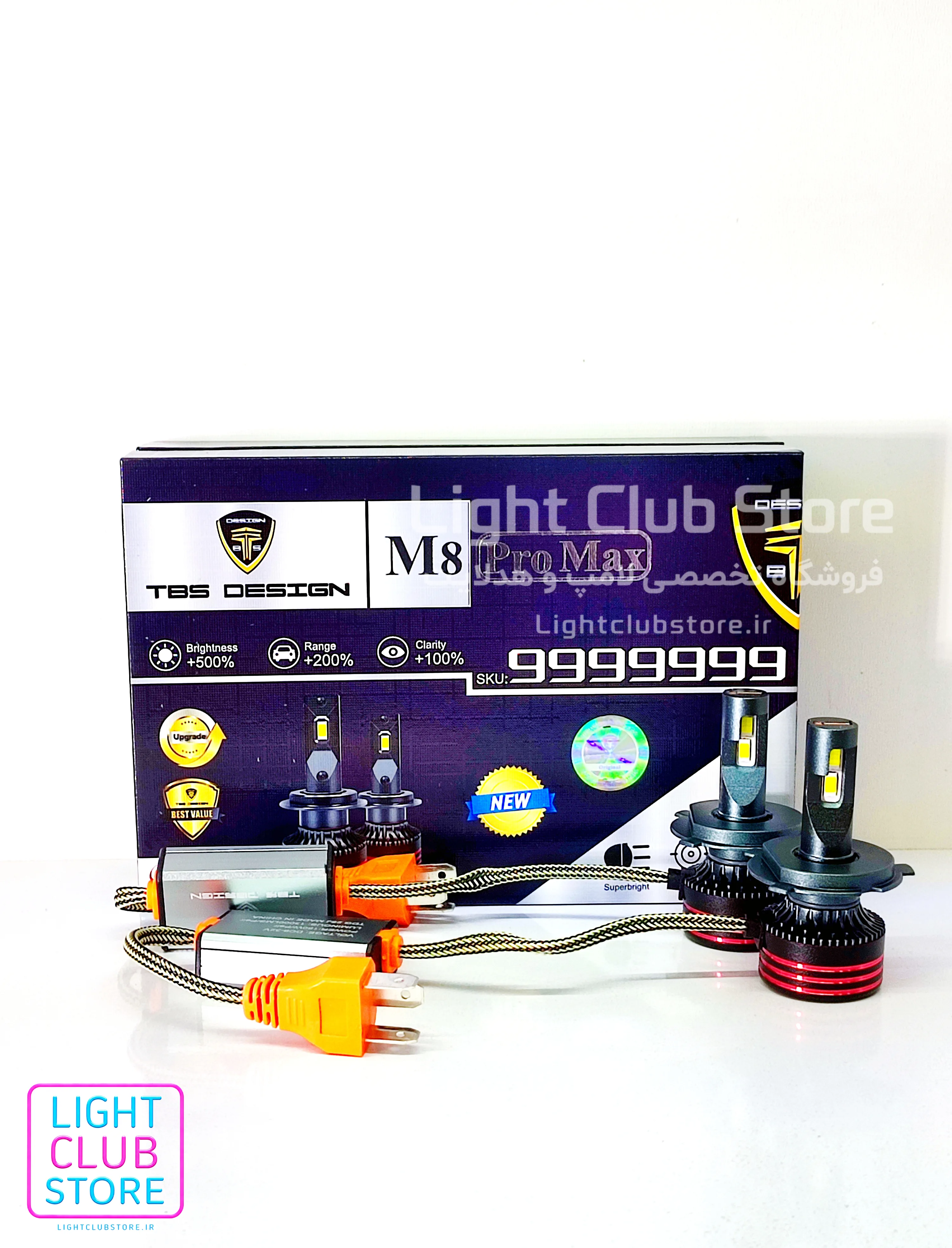 هدلایت برند TBS DESIGN مدل M8 Pro Max دو عددی گارانتی دار